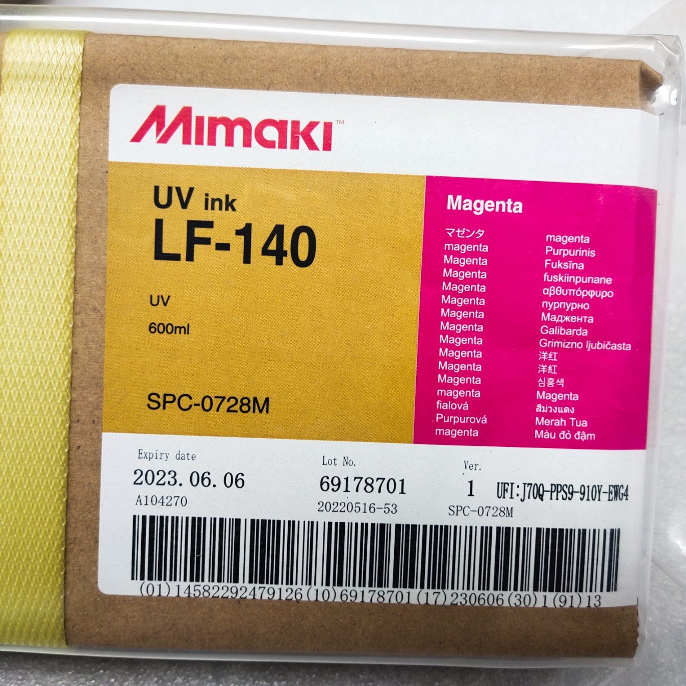 
                Lf-140 with Chip Originali Mimaki UV Ink for Ujf-342fx Ujf-3042hg Ujf-6042 600ml
  