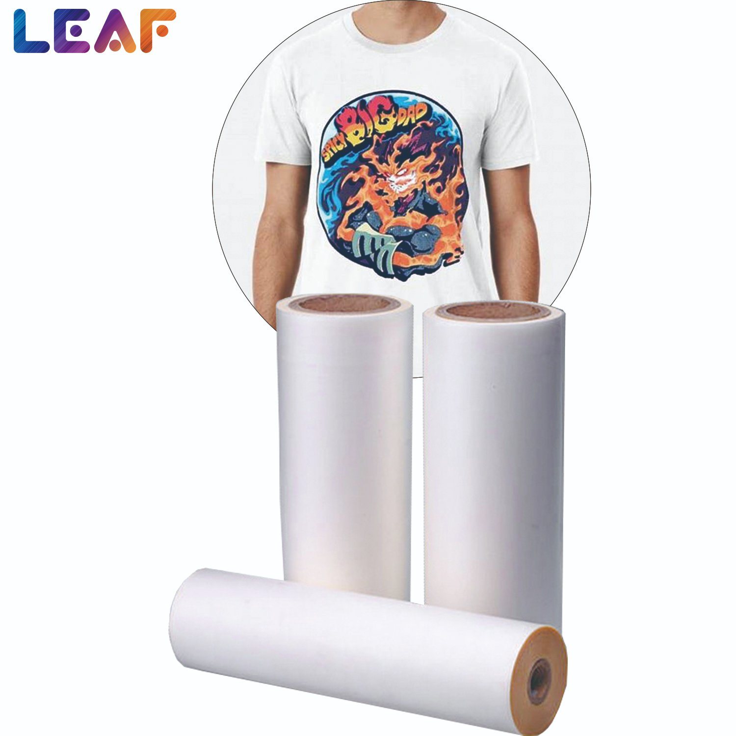 
                LEAF Dtf Printer 60cm 30cm Roll Film Heat Transfer Single Side  Cold hot peel Dtf P