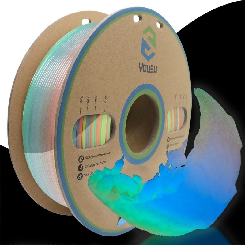 
                Glow in The Dark PLA Filaments 1.75mm High Compatibility Colorful 3D Printers Filam