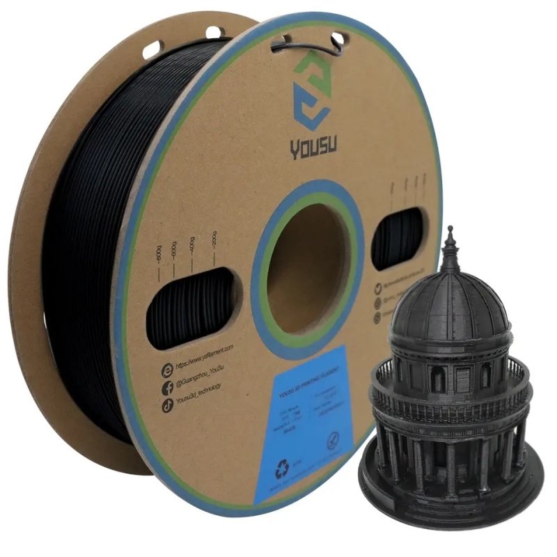 
                World High Level PLA Plus (PLA+) Black 3D Printers Filaments 1.75 mm
            