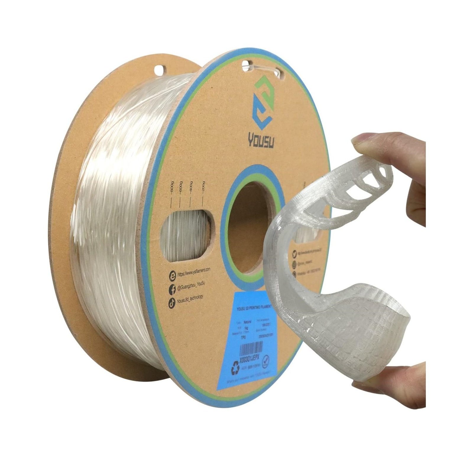 
                Hot Sale TPU 3D Printing Filament Transparent High Flexibility Toughness TPU Filame