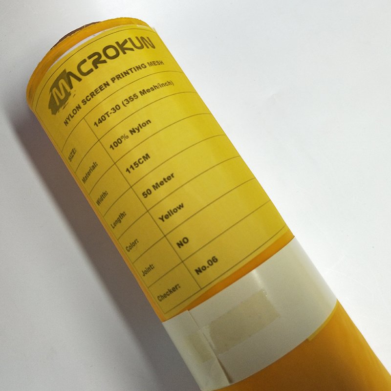 
                High Tension Yellow White Polyester Screen Printing Mesh
            