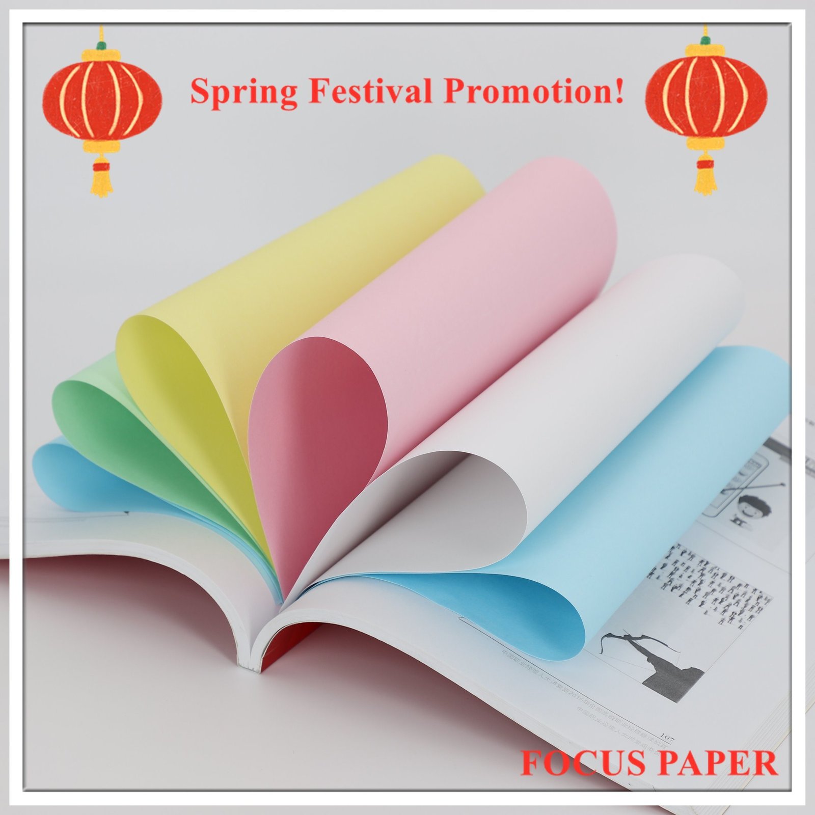 
                China Manufacturer 100% Wood Pulp Blue Image Black Image 48/50/55GSM CB CFB CF NCR 