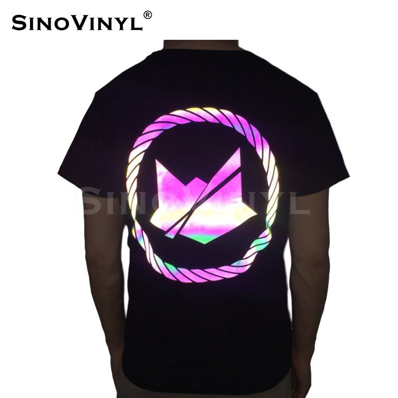 
                SINOVINYL Rainbow  Colorful Clothing T-shirt Fabric  Cricut Heat Transfer Vinyl Hol